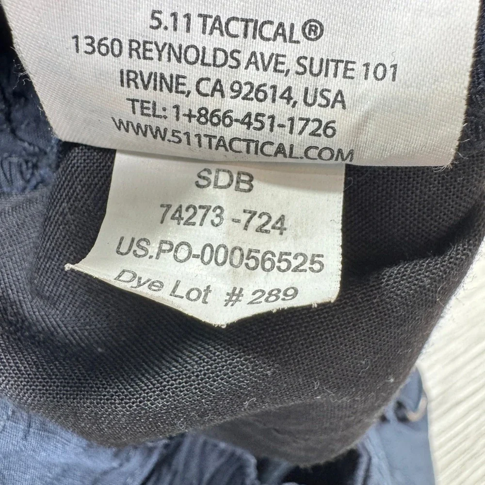 5.11 Tactical Men's Cargo Pants Cotton Canvas Navy Blue 34X30 Workwear Techwear